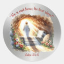 Search for religious easter round stickers Resurrection