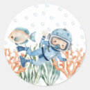 Search for blue coral reef stickers Baby shower