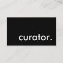 Search for curator business cards Black and white