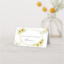 Search for bridal shower place cards Sunflower