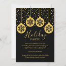 Search for gold black christmas invitations Snowflakes