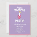 Search for pamper party invitations Girl