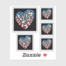 Search for crossed flags stickers Red white blue