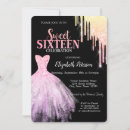 Search for pink black and silver glitter invitations Princess