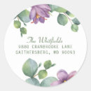 Search for floral round return address labels Eucalyptus