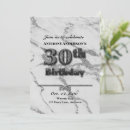 Search for marble 30th birthday invitations Thirty