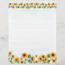 Search for sunflower stationery paper Watercolor