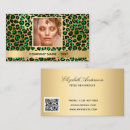 Search for green emerald gold business cards Qr code