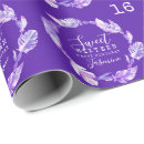 Search for sweet sixteen wrapping paper Purple