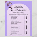 Search for bridal shower games flyers Purple