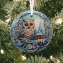 Search for snowy owl christmas tree decorations Winter