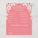 Search for baby shower and prediction advice cards Floral