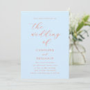 Search for elegant blue and orange wedding invitations Simple