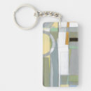 Search for lined rectangular key rings Blue
