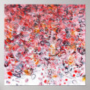 Search for red black white abstract art Square