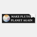 Search for pluto bumper stickers Space