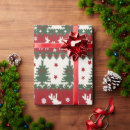Search for white reindeer wrapping paper Red green white