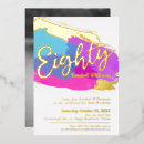 Search for purple 80th birthday invitations Script