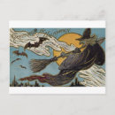 Search for flying bats postcards Black cat