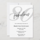 Search for fun 80th birthday invitations Fun modern script