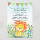 Search for jungle christening invitations Lion