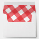 Search for red white gingham envelopes Chequered