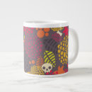 Search for skull with flowers mugs Black