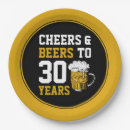 Search for 30th birthday plates Cheers and beers