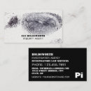 Search for fingerprint business cards Private eye