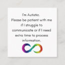Search for autistic business cards Autism awareness