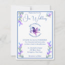 Search for blue and lavender wedding invitations White