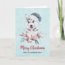 Search for siberian husky christmas cards Watercolor