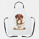Search for wolf cartoon aprons Dog
