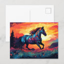 Search for running horses postcards White horse