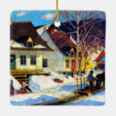 Search for street in the snow christmas tree decorations Winter
