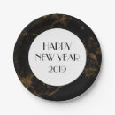 Search for new year paper plates Black and white