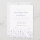 Search for lavender flower wedding invitations Wildflowers