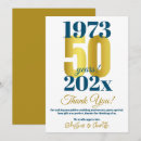 Search for 50th anniversary wedding thank you cards Typography