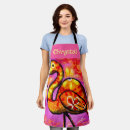 Search for whimsical bird aprons Flamingo