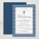 Search for blue and grey christening invitations Stripes