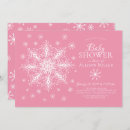 Search for snowflake baby girl shower invitations Winter