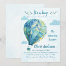 Search for colourful baby boy shower invitations Hot air balloon