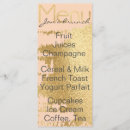 Search for pink and gold menus Baby shower