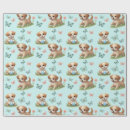Search for puppy wrapping paper Watercolor