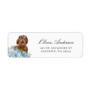 Search for labradoodle return address labels Watercolor