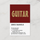 Search for guitarist business cards Electric guitar
