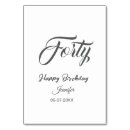 Search for elegant birthday party table cards Calligraphy typography elegant