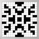 Search for crossword puzzle posters Black and white