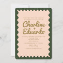 Search for pink and green wedding invitations Vintage