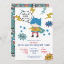 Search for super hero party invitations Blue